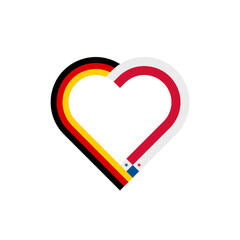 friendship concept. heart ribbon icon of germany and panama flags. vector illustration isolated on white background