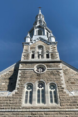 Fototapeta na wymiar Saint-François-Xavier Parish built in 1858 in Bromont, Quebec