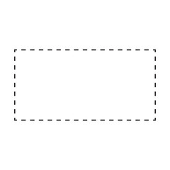 Rectangle shape dashed icon vector symbol for creative graphic design ui element in a pictogram illustration
