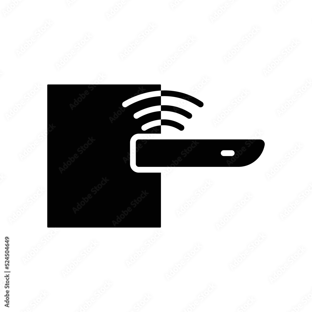 Poster Automatic door icon. icon related to technology. smart device. Glyph icon style, solid. Simple design editable