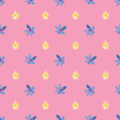 Fototapeta na wymiar Flower Seamless Pattern