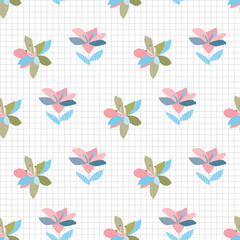 Flower Square Seamless Pattern