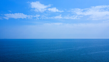 Horizon on the sea. A warm summer day. Abstract natural background.