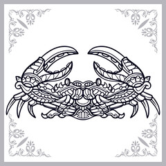 Crab zentangle arts isolated on white background