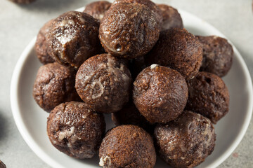 Homemade Glazed Chocolate Donut Holes