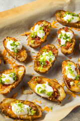 Homemade Loaded Crispy Potato Skins