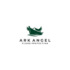 illustration graphic design vector of ark angel boat noah ship 