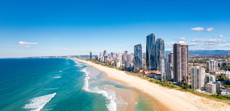 Aerial view of the stunning Gold Coast skyline