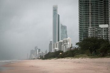 Wild stoms lashing the Gold Coast during a wet La Nina season