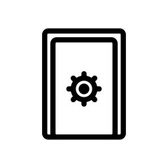 door icon vector illustration on white background.