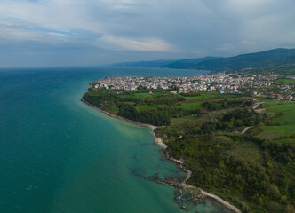 Fototapeta na wymiar Spring Season Drone Photo, Gerze Sinop, Turkey