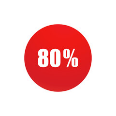 red percent sign