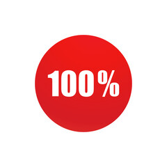 red percent sign