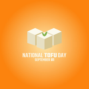 vector graphic of national tofu day good for national tofu day celebration. flat design. flyer design.flat illustration.