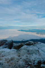 a panoramic view of the iztaccihuatl volcano in mexico