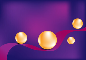 Abstract blurred gradient mesh and ball shape background. Poster with a modern sphere