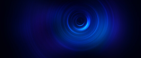 Fractal Circle colorful dark blue background