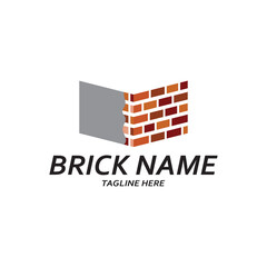 Brick wall icon vector