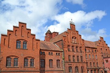 Fragment of the facade of the Teutonic Order castle Tapiau. Gvardeysk, Kaliningrad region