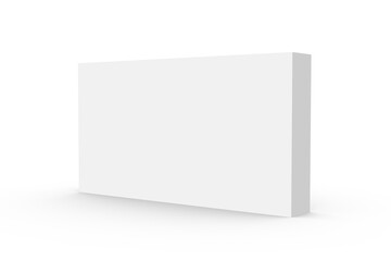 Simple 3D Cube Box Isolated in White Background