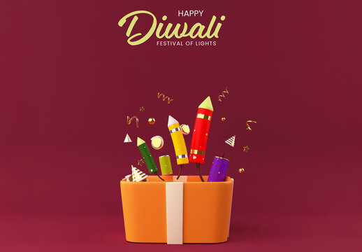Post Design for Diwali Festival
