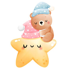 sleeping baby boy bear 