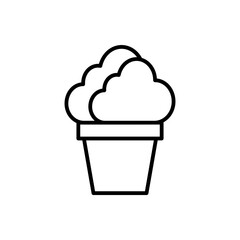 muffin cupcake icon vector