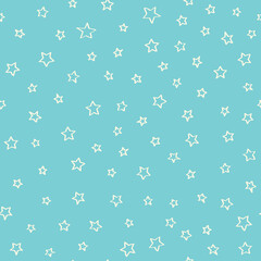 Cream stars over blue background