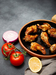 grilled meat with vegetables