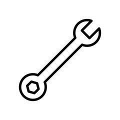 wrench icon vector illustration on white background.