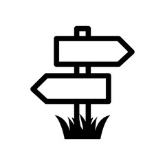 signpost icon vector illustration on white background.