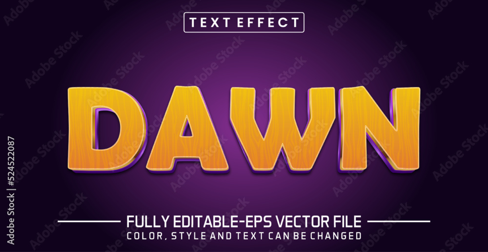 Poster dawn editable text style effect