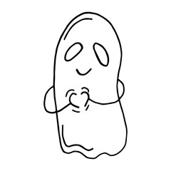 ghost in doodle style