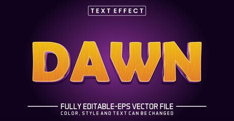 Dawn Editable text style effect