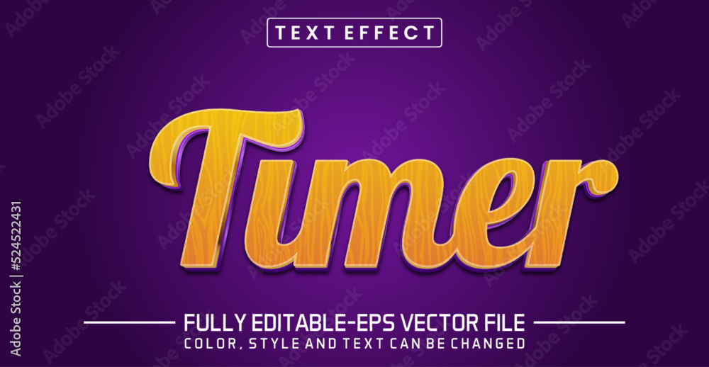 Poster timer editable text style effect
