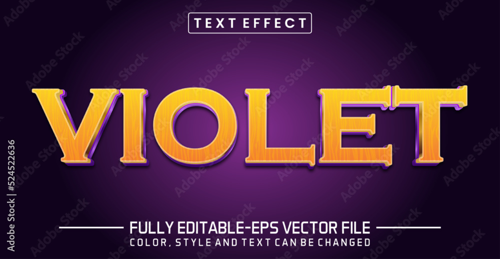 Poster violet editable text style effect