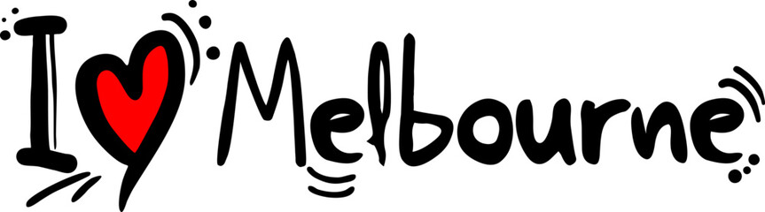 I love Melbourne, city of Australia