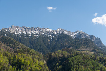 Fototapeta na wymiar Rural scenery in Nendeln in Liechtenstein