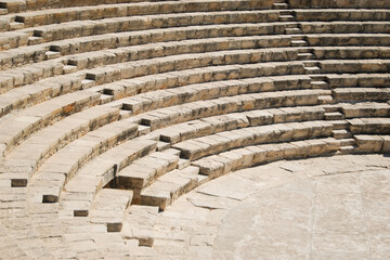 closeup of ancient roman amphitheater on Cyprus