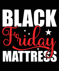 Black Friday Mattress T-Shirt Design Template 