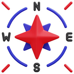 cardinal 3d render icon illustration