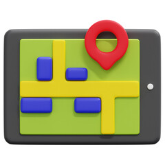 navigation 3d render icon illustration