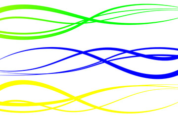 Abstract modern green, blue, yellow wavy stylized lines background. It used for Web, Mobile Applications, Desktop background, Wallpaper, Business banner, poster. It make using blend tool