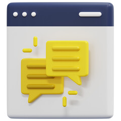 feedback 3d render icon illustration