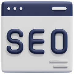 seo 3d render icon illustration