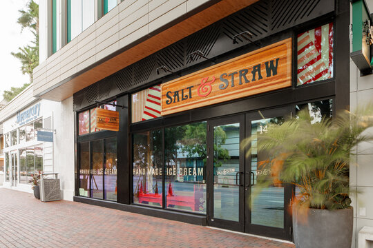 Photo of Salt and Straw hand made ice cream shop at Cocowalk Coconut Grove Miami