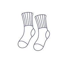 socks icon vector from clothes collection. Thin line socks outline icon vector illustration template.