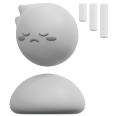 upset 3d render icon illustration