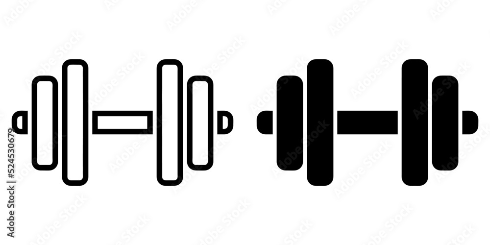 Fototapete ofvs112 outlinefilledvectorsign ofvs - dumbbell vector icon . isolated transparent . exercise workou