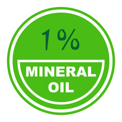 1% percentage mineral oil 
